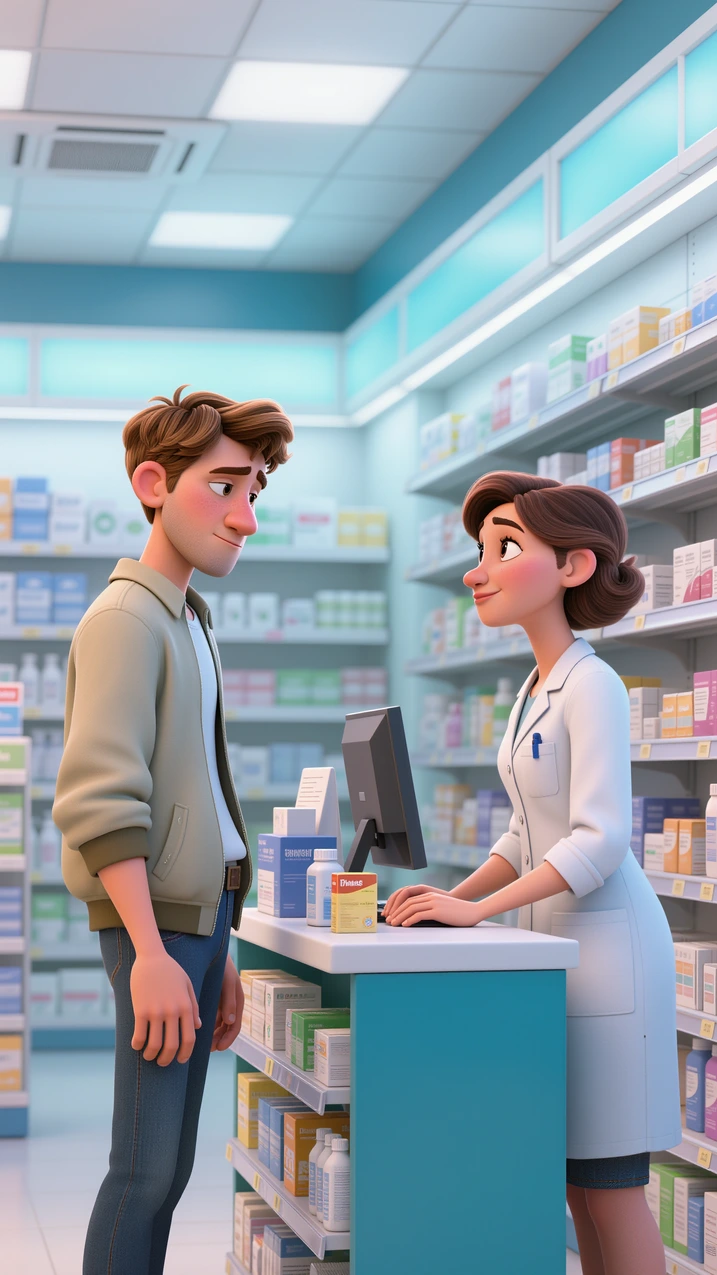 购物：药房购买感冒药英语对话